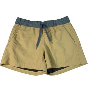 Free Fly Bamboo Charcoal Shorts Mens Medium Tan Gray Gorpcore Hiking Athletic